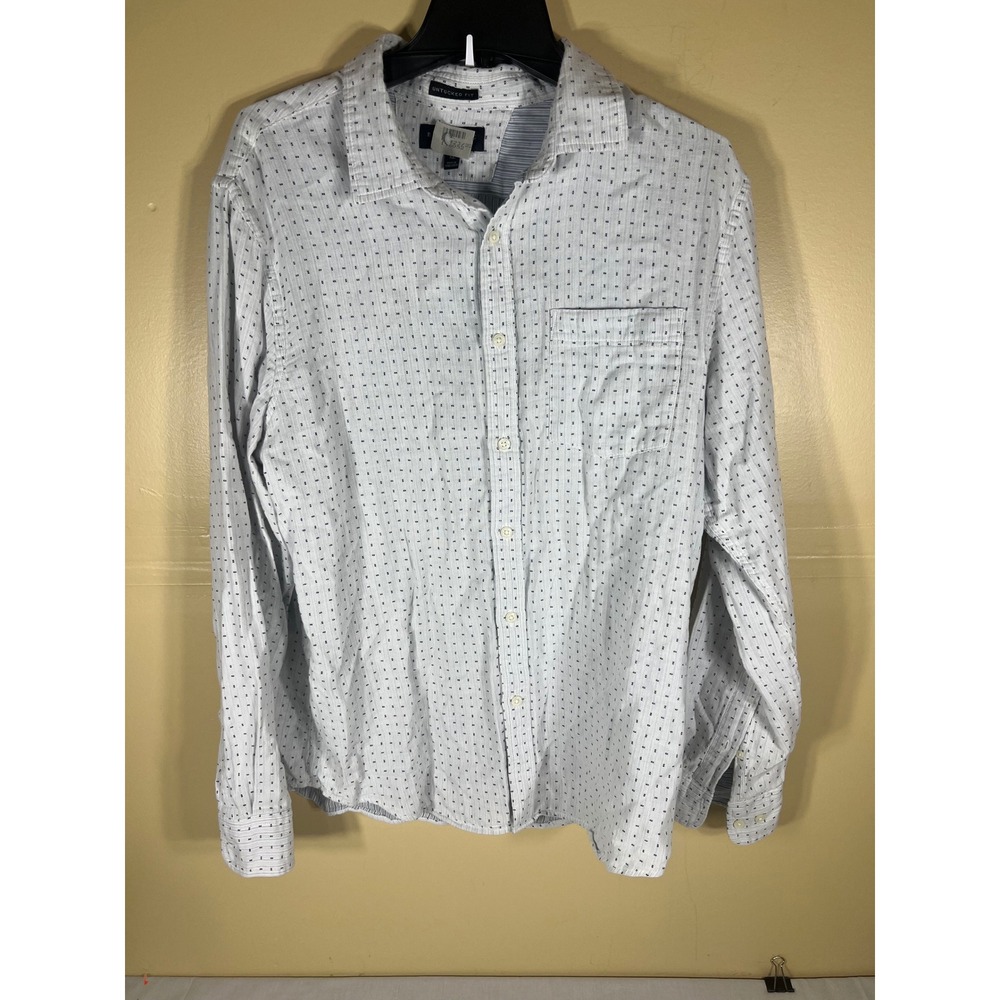 Banana Republic Untucked Fit Shirt Mens XL Long Sleeve Button Up